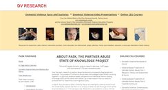 Desktop Screenshot of domesticviolenceresearch.org
